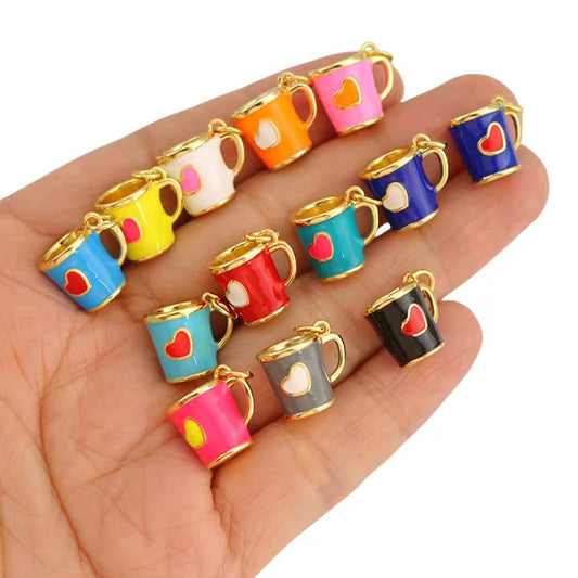 Enamel Charms - Tea Cups