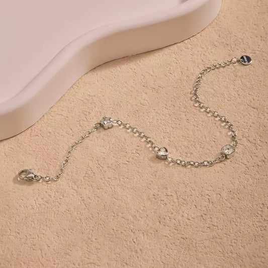 Trio Charm Bracelet - Silver