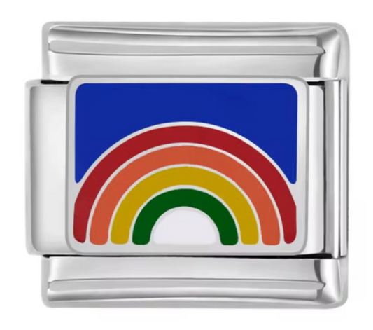 Rainbow Stainless Steel Italian Charm