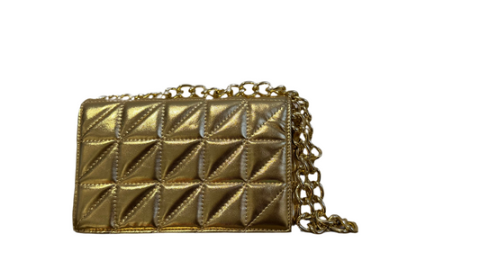 Metallic Cross Body/Clutch Bag- Gold