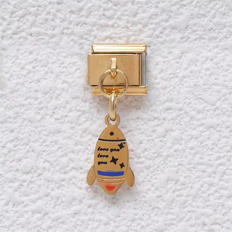 Italian Bracelet Charm- Spaceship