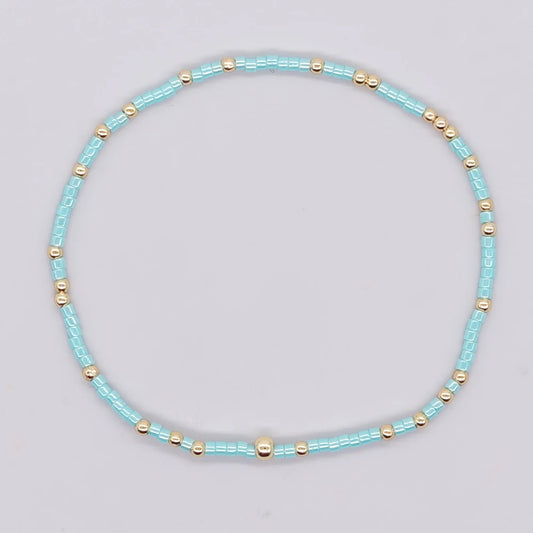 Beaded Bracelet - Light Blue