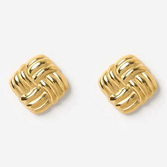 Square Knot Stud Earrings