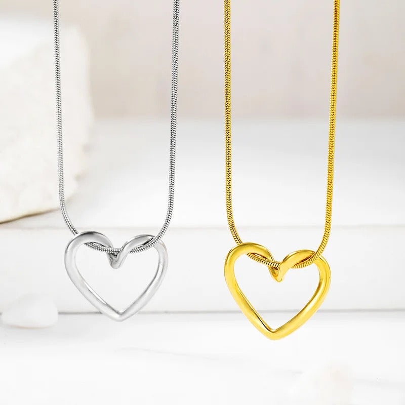 Hollow Heart Necklace