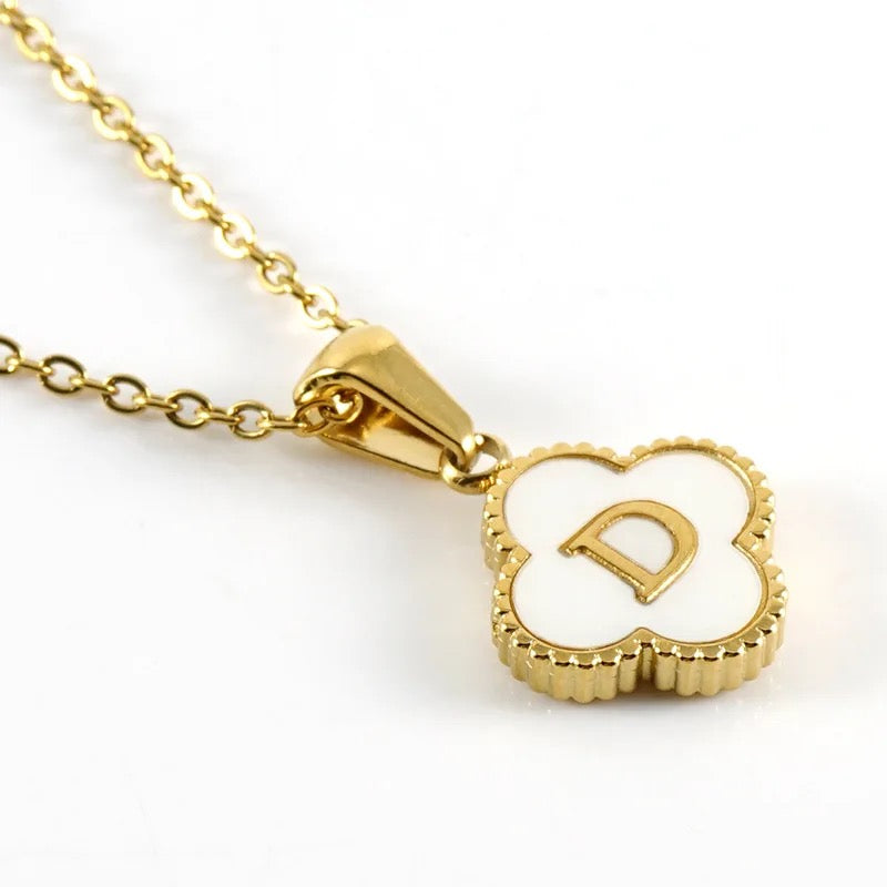 Clover Initial necklaces