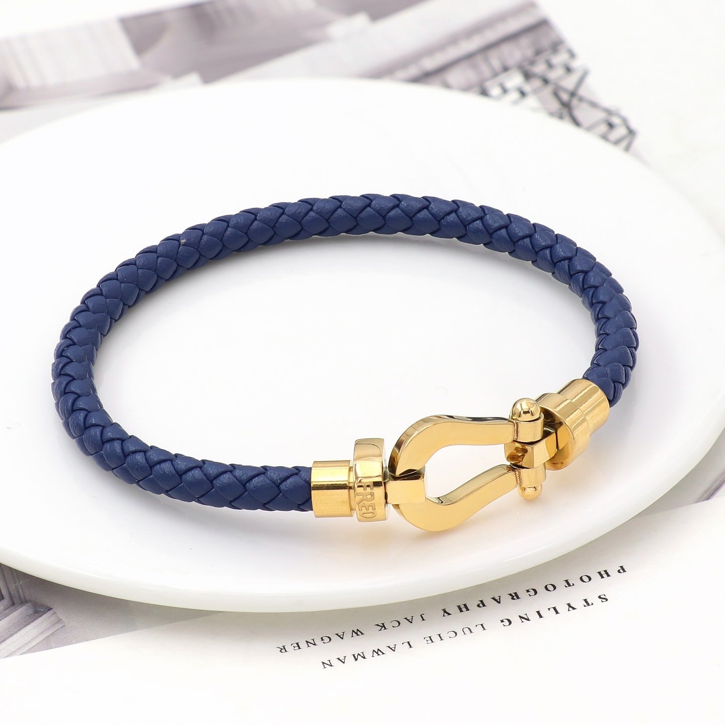 Rope Bracelet - Blue and Gold