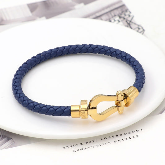 Rope Bracelet - Blue and Gold