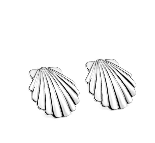 Island Shell Earrings - Silver