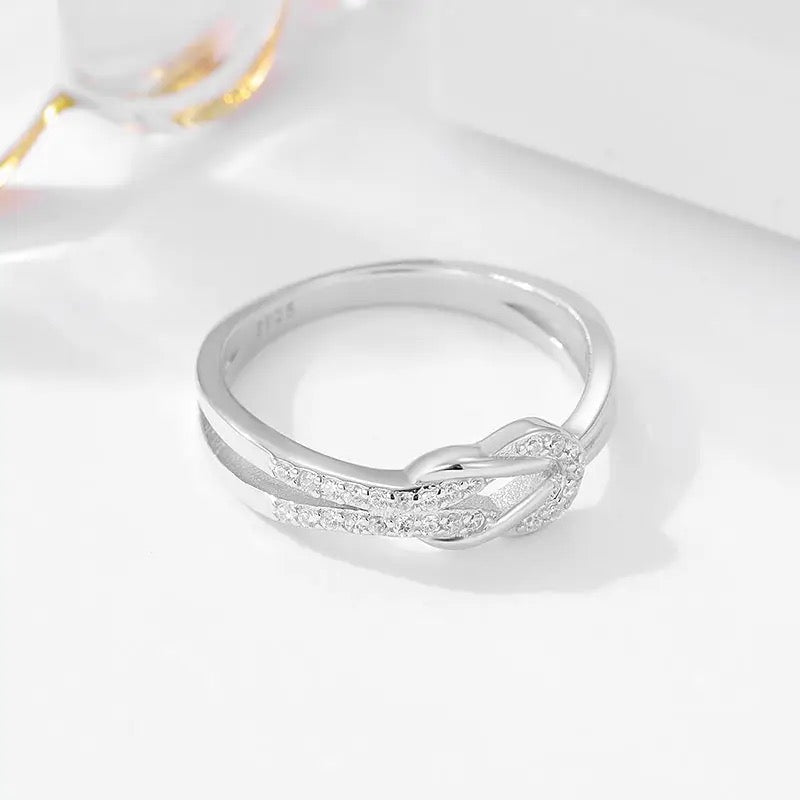 Dainty Silver Friendship Ring - Pinky Promise