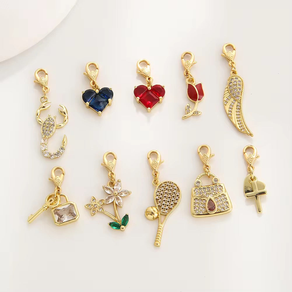 Clip On Charms - Red Heart