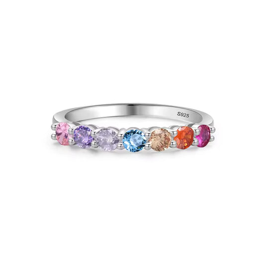 Allegra Rainbow Sterling Silver Ring