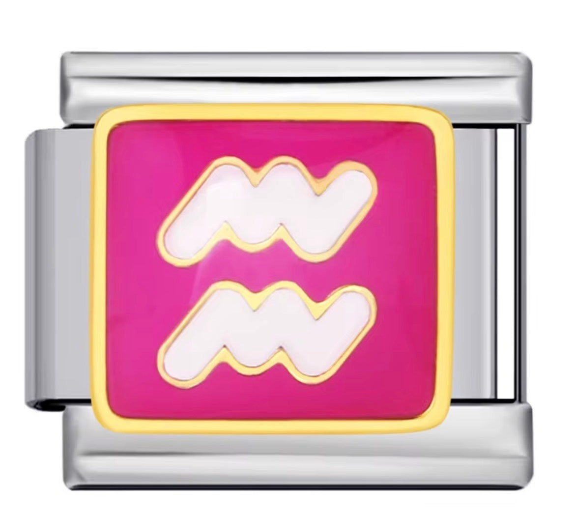 Italian Bracelet Charm - AQUARIUS