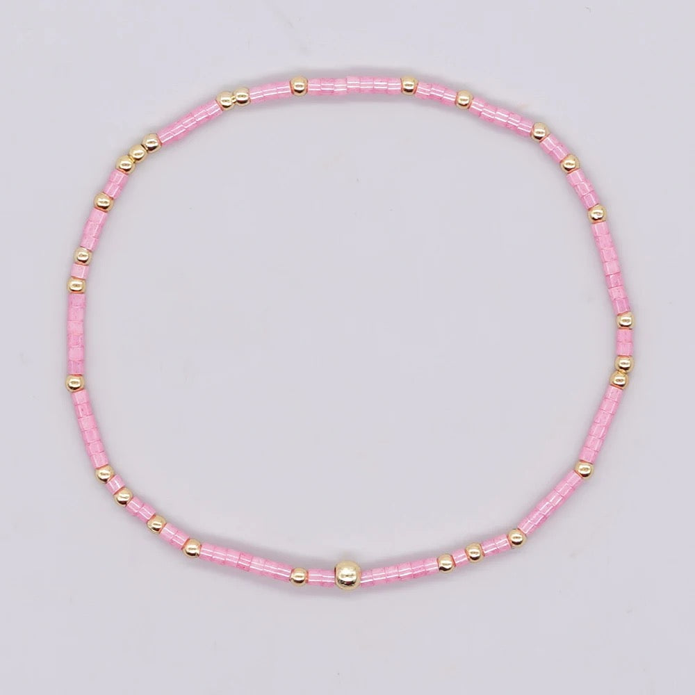 Beaded bracelet - Pink