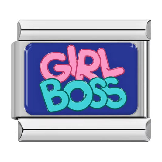 Girl Boss Stainless Steel Italian Charm