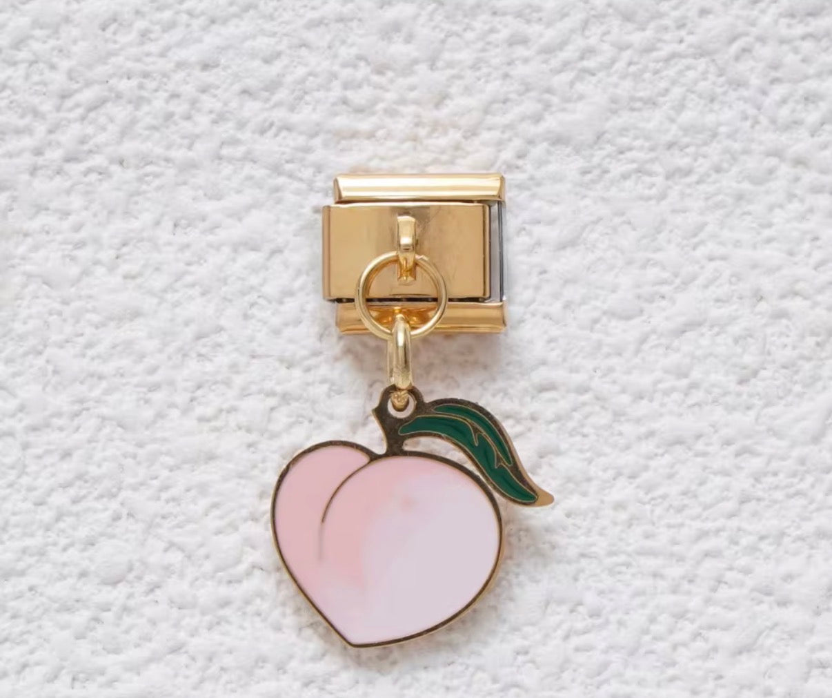 Italian Bracelet Charm- Peach