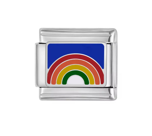 Rainbow Stainless Steel Italian Charm