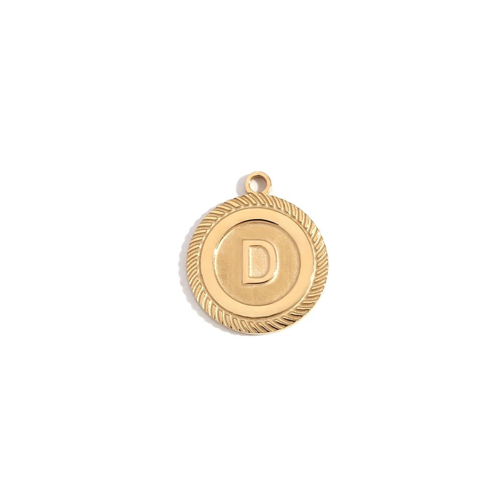 Round Letter Necklace - A to Z