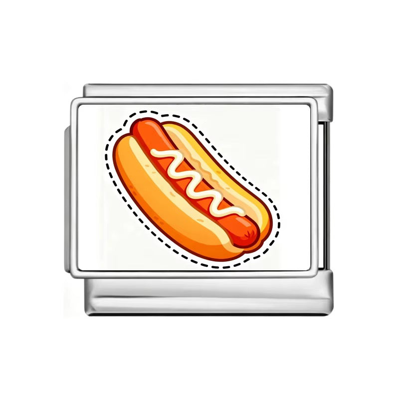 Italian Bracelet Charm - Hot Dog