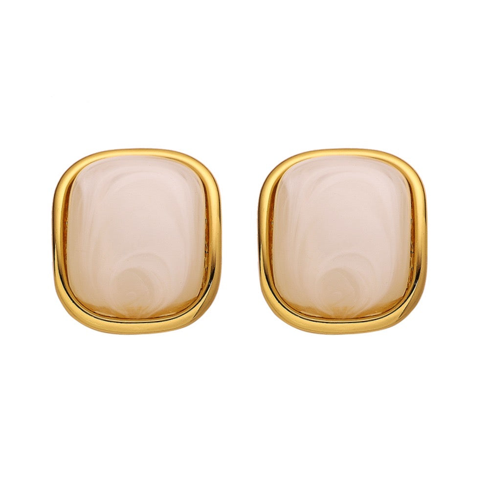 Chunky Resin Studs -White