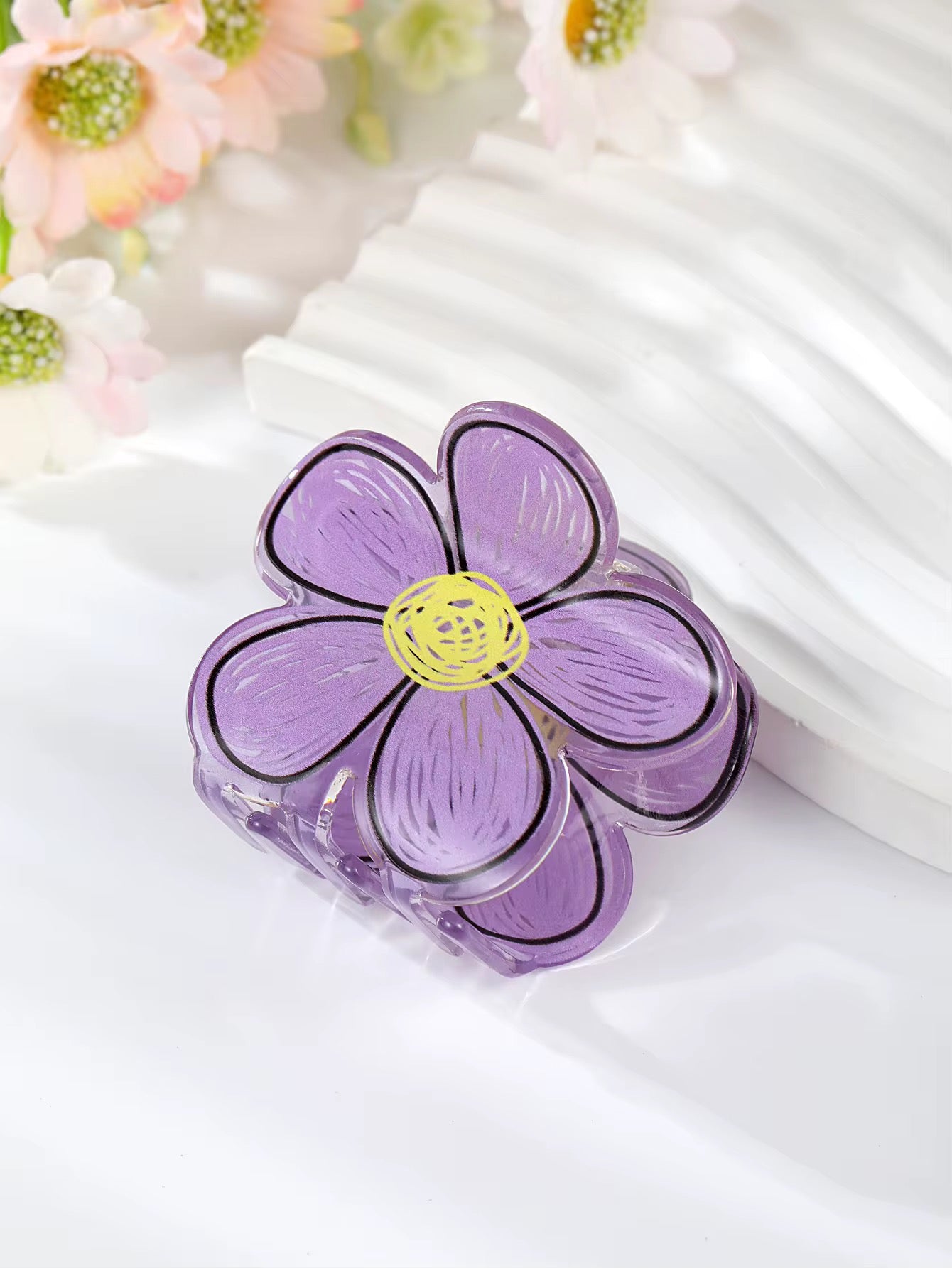 Arty Bloom: Hand-Painted Graffiti Flower Hair Clip