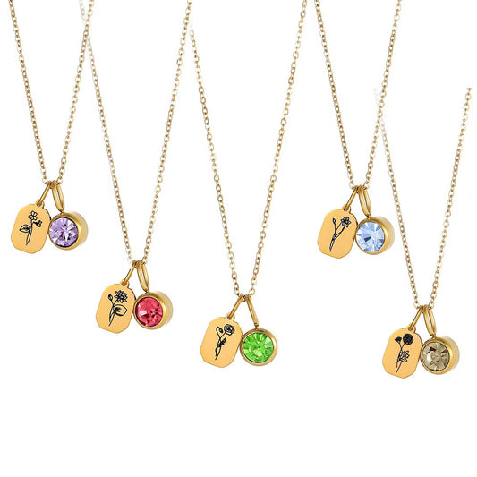 Flora Birthstone Necklace