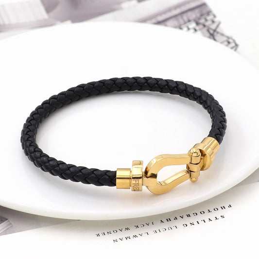 Rope bracelet- Black and Gold