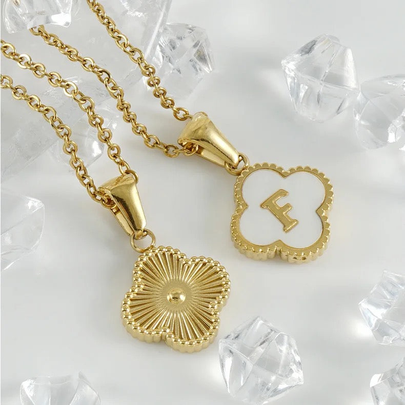 Clover Initial necklaces