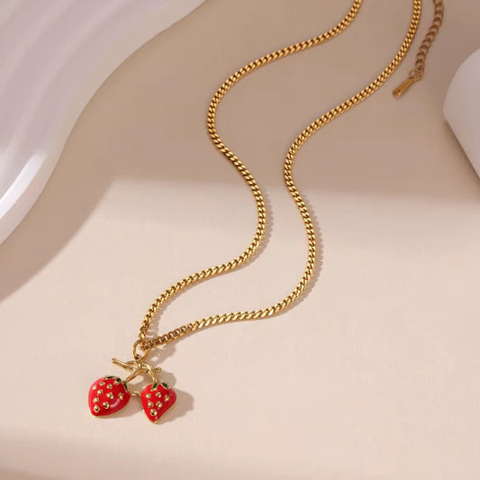 Strawberries Pendant Necklace