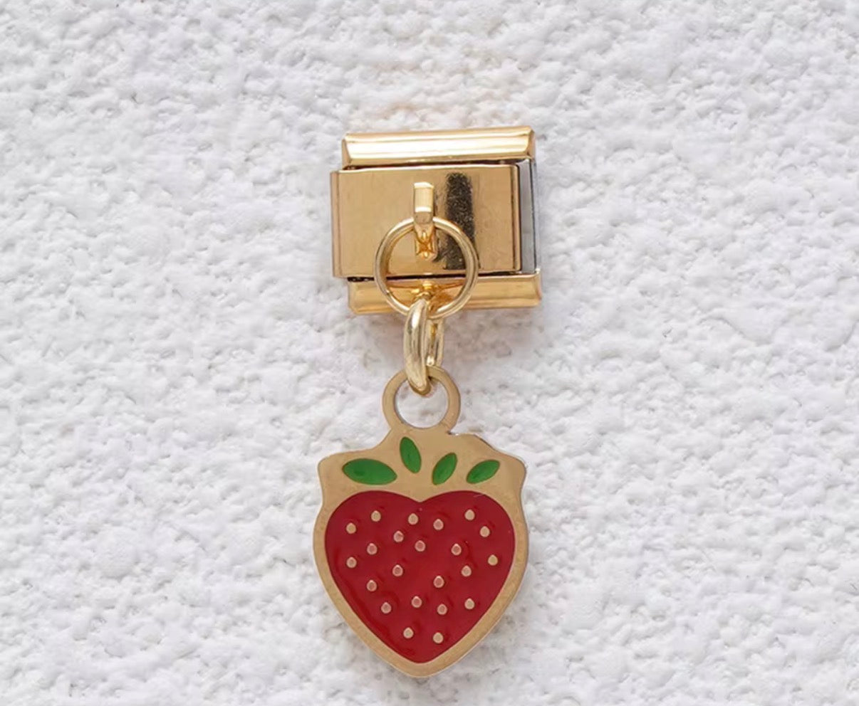 Italian Bracelet Charm- Strawberry
