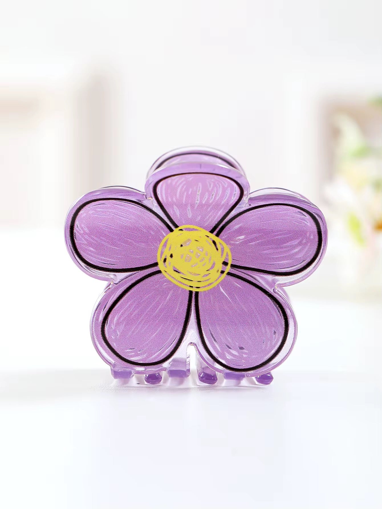 Arty Bloom: Hand-Painted Graffiti Flower Hair Clip
