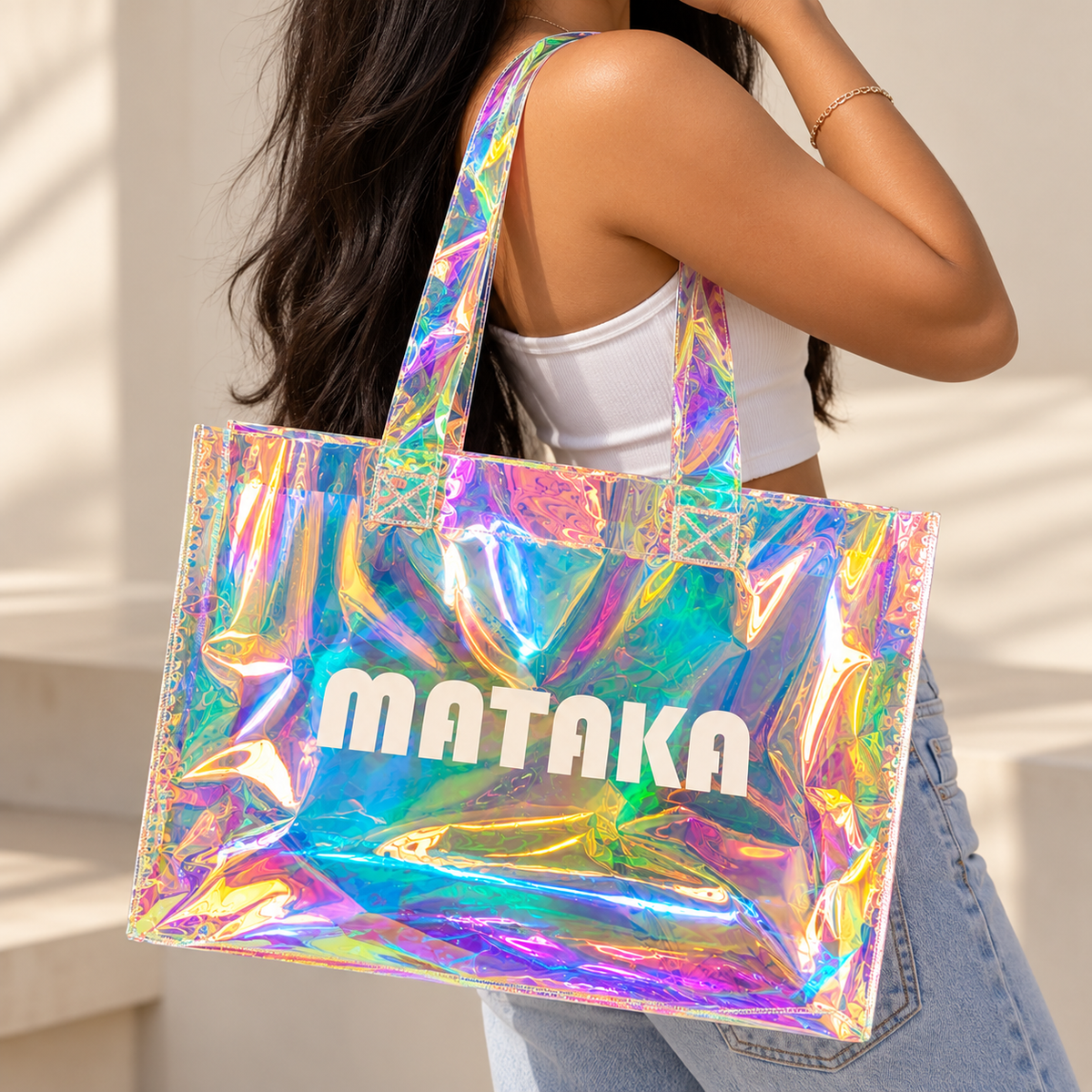 Mataka Holographic Tote Bag