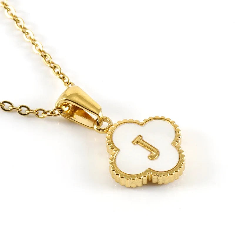 Clover Initial necklaces