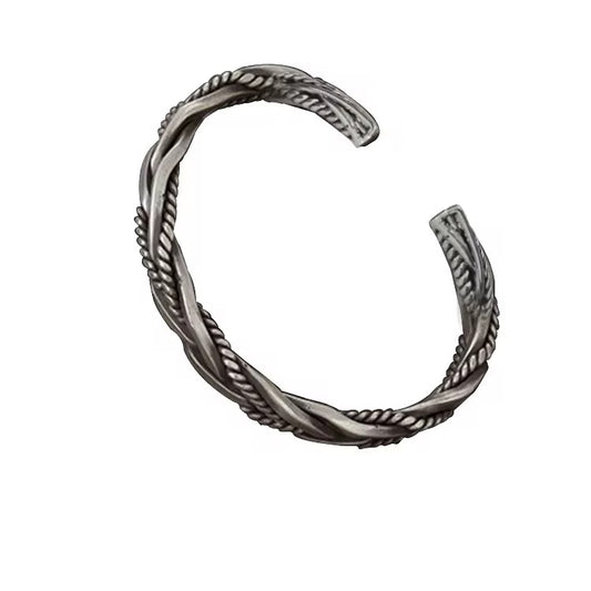 Men’s Titan Braided Silver Cuff