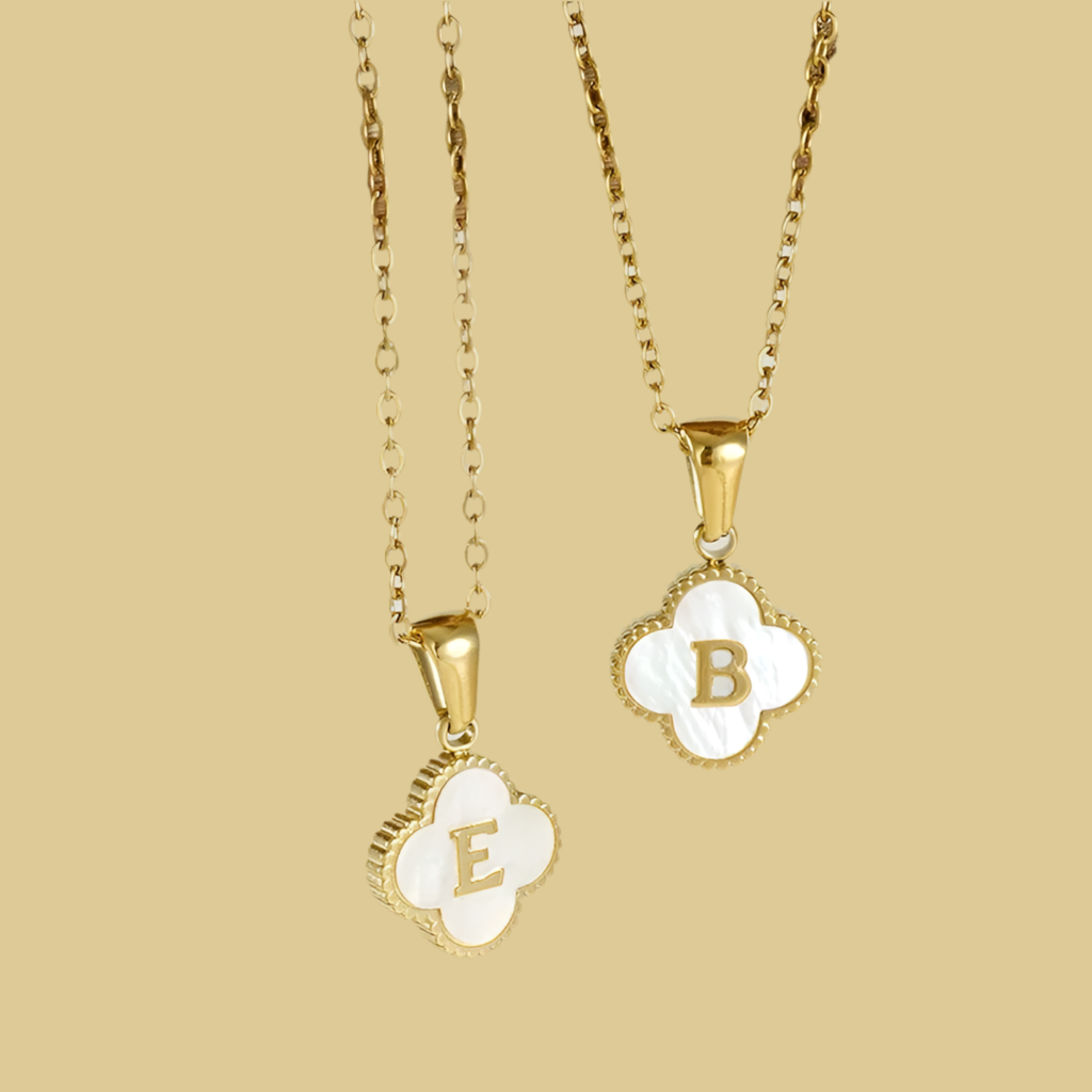 Clover Initial necklaces