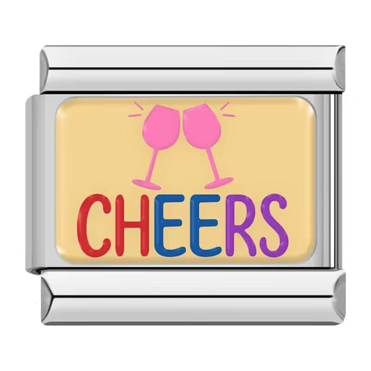 Italian Bracelet Charms - Cheers