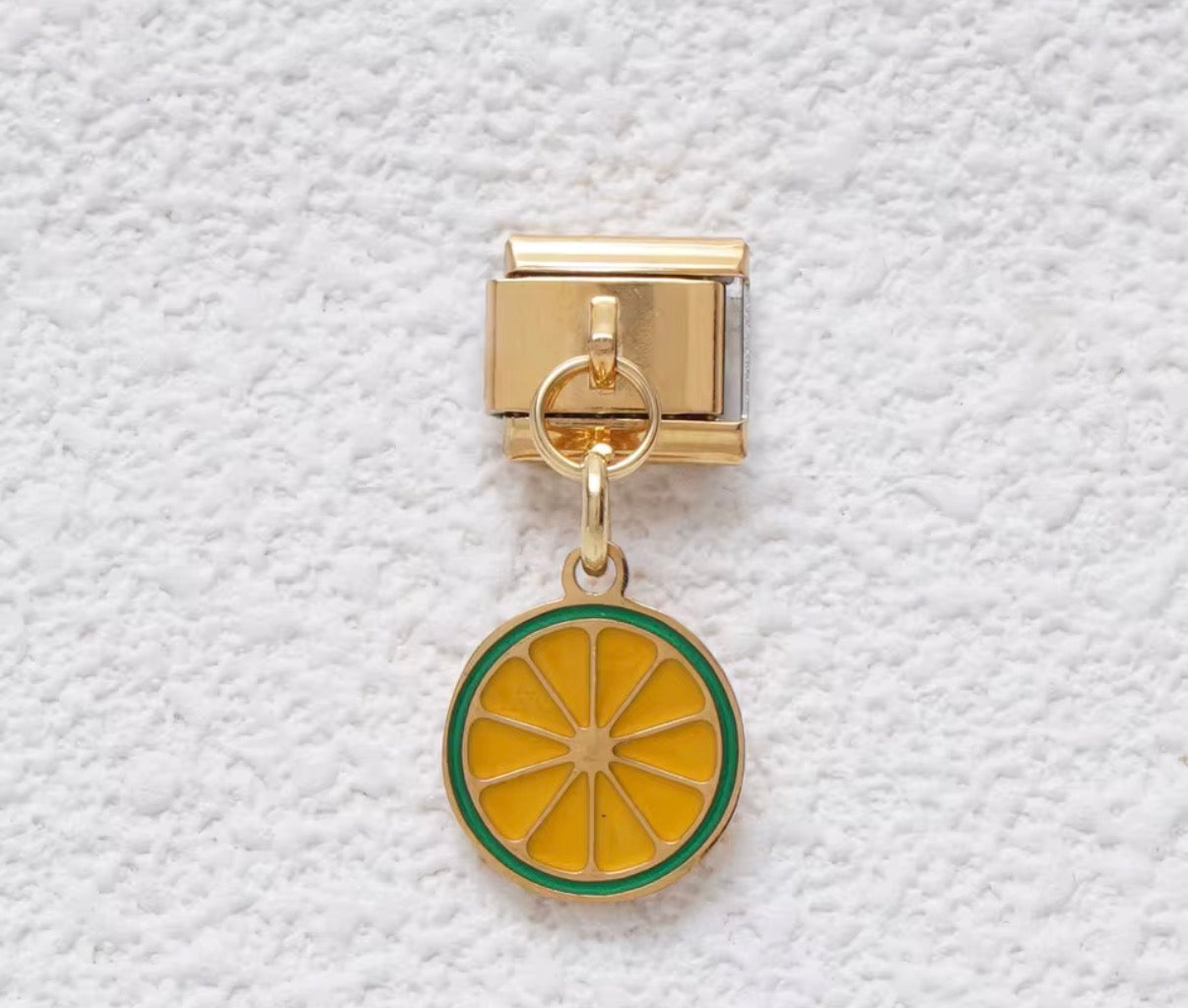 Italian Bracelet Charm- Orange