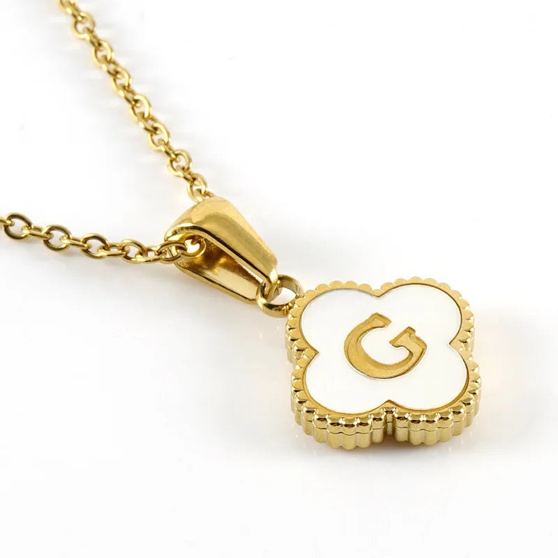 Clover Initial necklaces