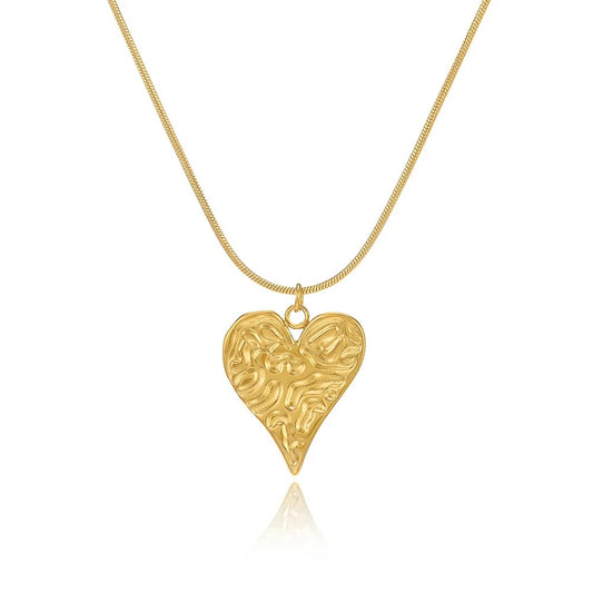 Textured Heart Necklace