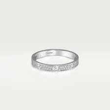 Zircon Paved Love Ring - Replica (Silver)