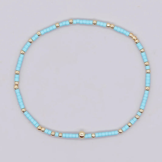 Beaded Bracelet - Sky Blue