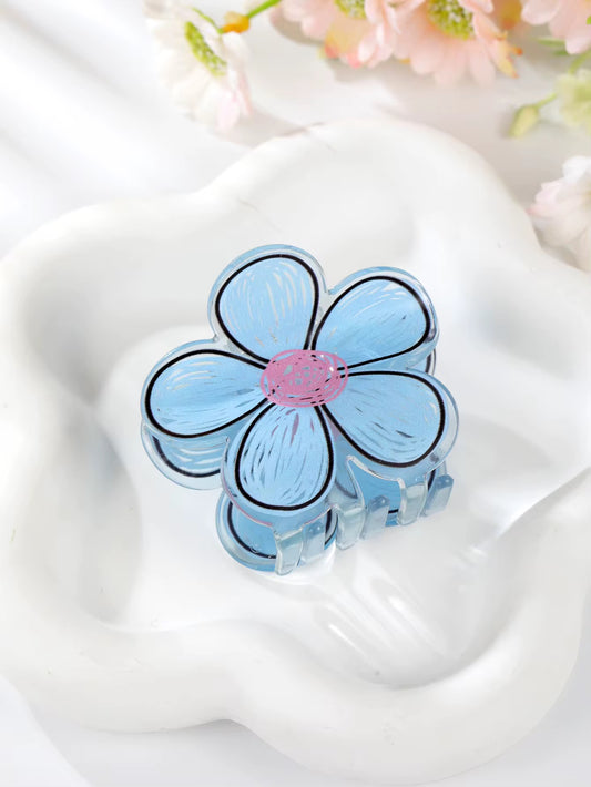 Arty Bloom: Hand-Painted Graffiti Flower Hair Clip