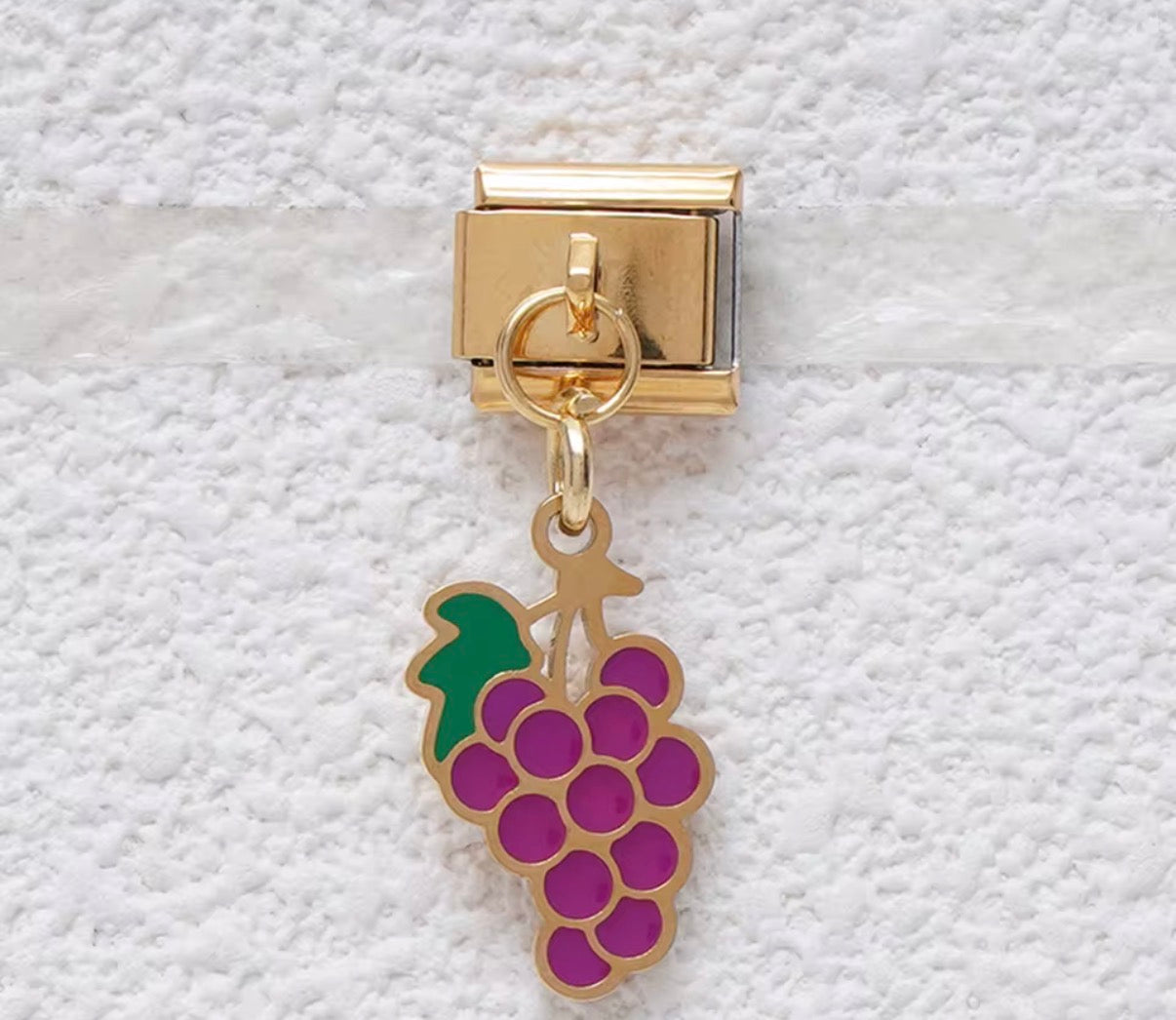 Italian Bracelet Charm- Grapes