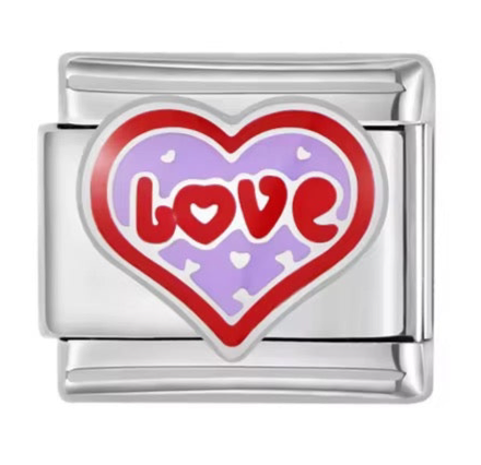 Love Stainless Steel Italian Charm