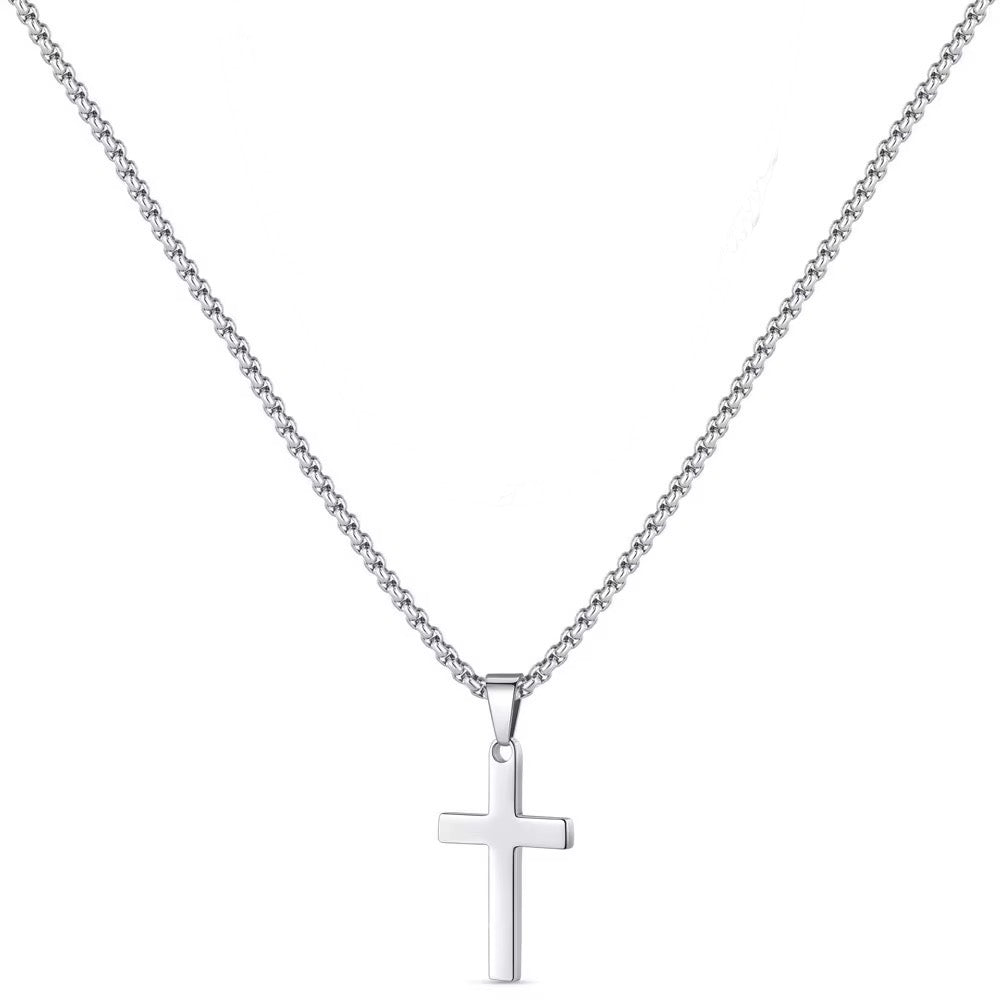 Steel Cross Necklace