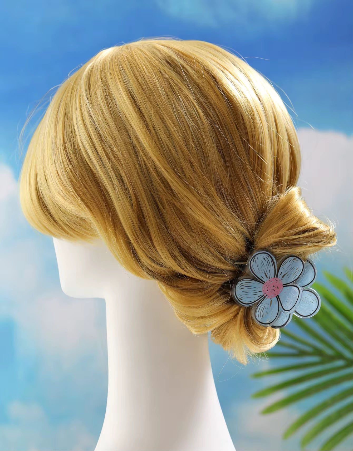 Arty Bloom: Hand-Painted Graffiti Flower Hair Clip