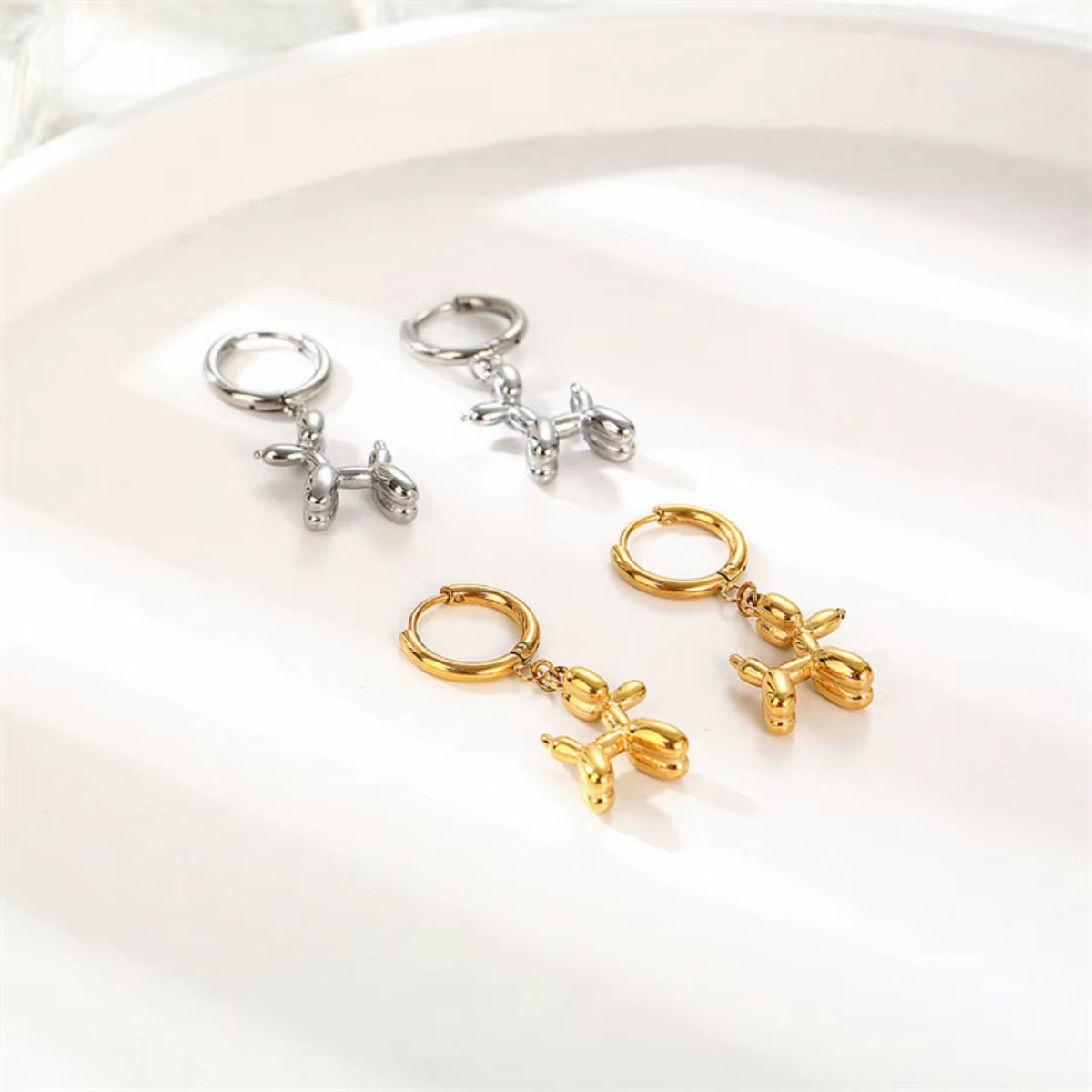 Poppy Balloon Dog Earrings