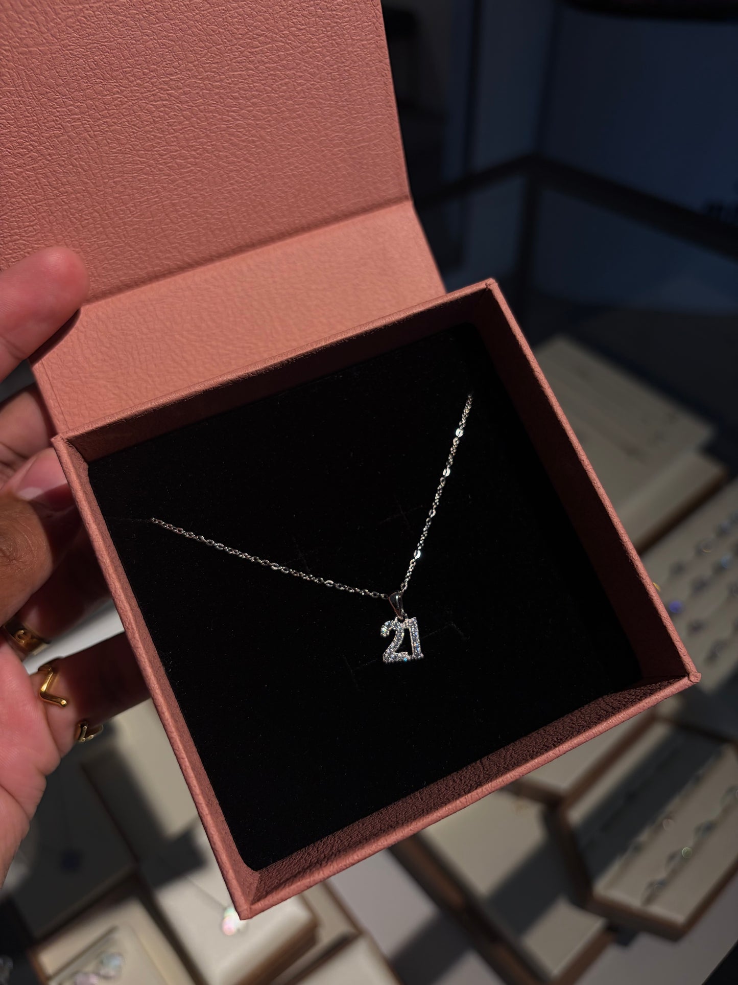 Twenty-One Sterling Silver Necklace