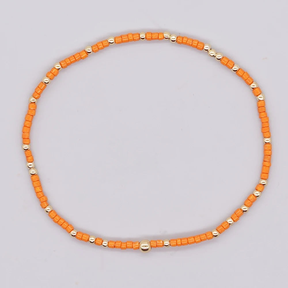 Beaded Bracelets - Orange