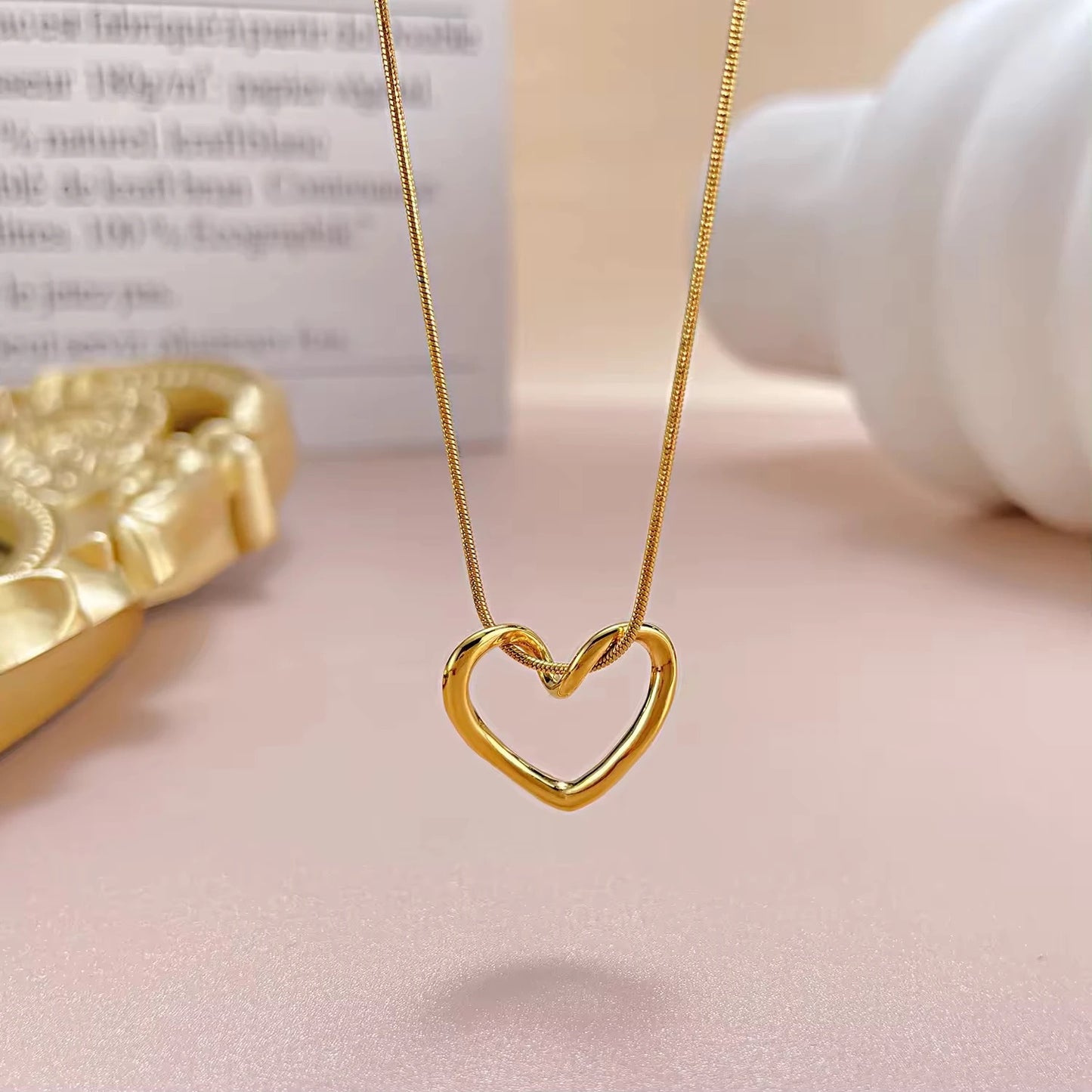 Hollow Heart Necklace