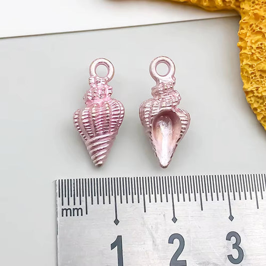 Enamel Charm - Pink Conch
